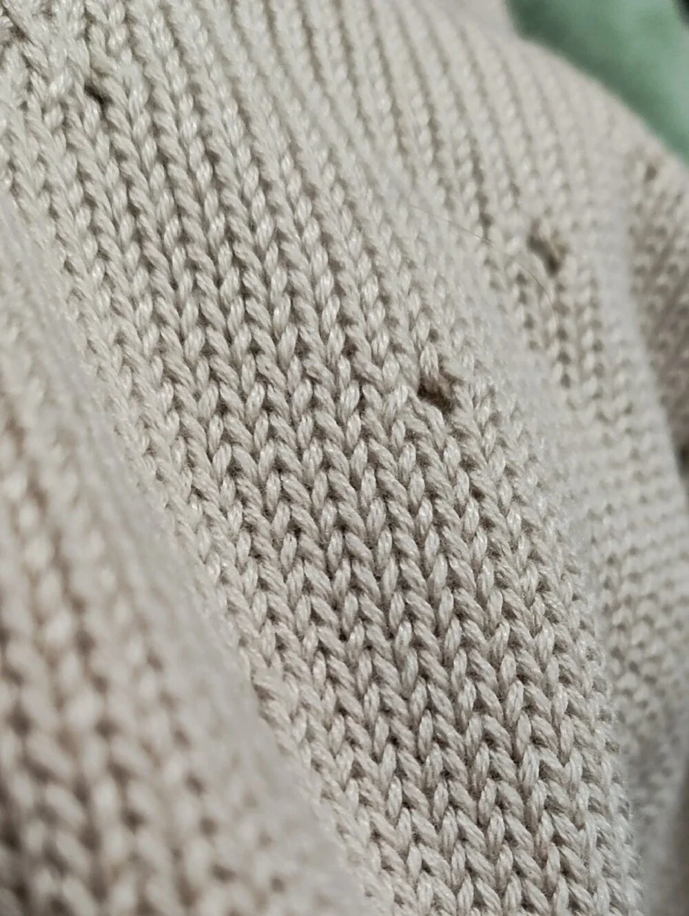 Ballinger Gold Cream Short-Sleeve Button-Up Knit Sweater - Picture 9 of 9